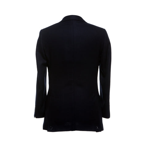The Byron - Navy Silk Wool Core Jacket