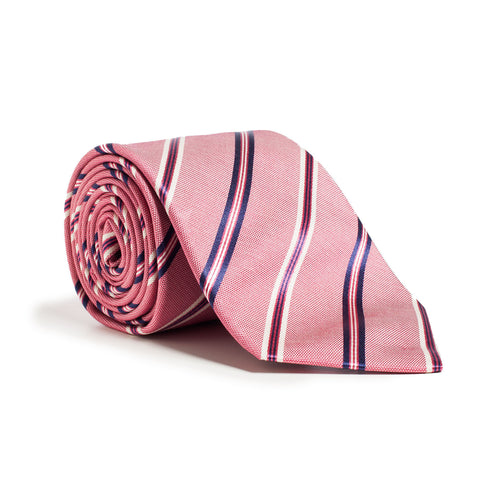 Q Clothier - Pink with Diagonal Stripes