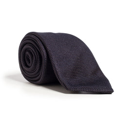 Navy Woven Silk