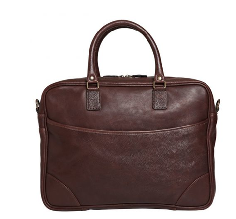 Moore and Giles Torrence Briefcase - Tuscany Chocolate