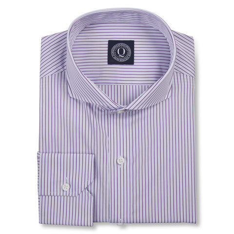 White with Purple Stripes