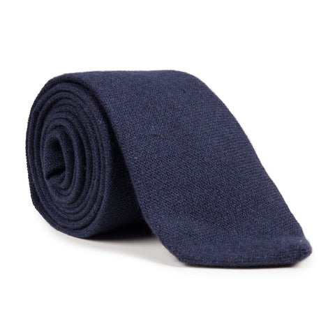 Drake's - Navy Pure Cashmere Solid