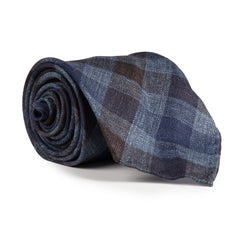 Drake's Necktie - Navy Plaid